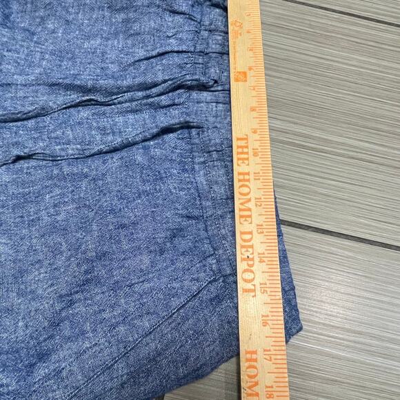 coastal nautical Linen drawstring breathable relaxed Old Navy pullon pants large - Picture 8 of 12